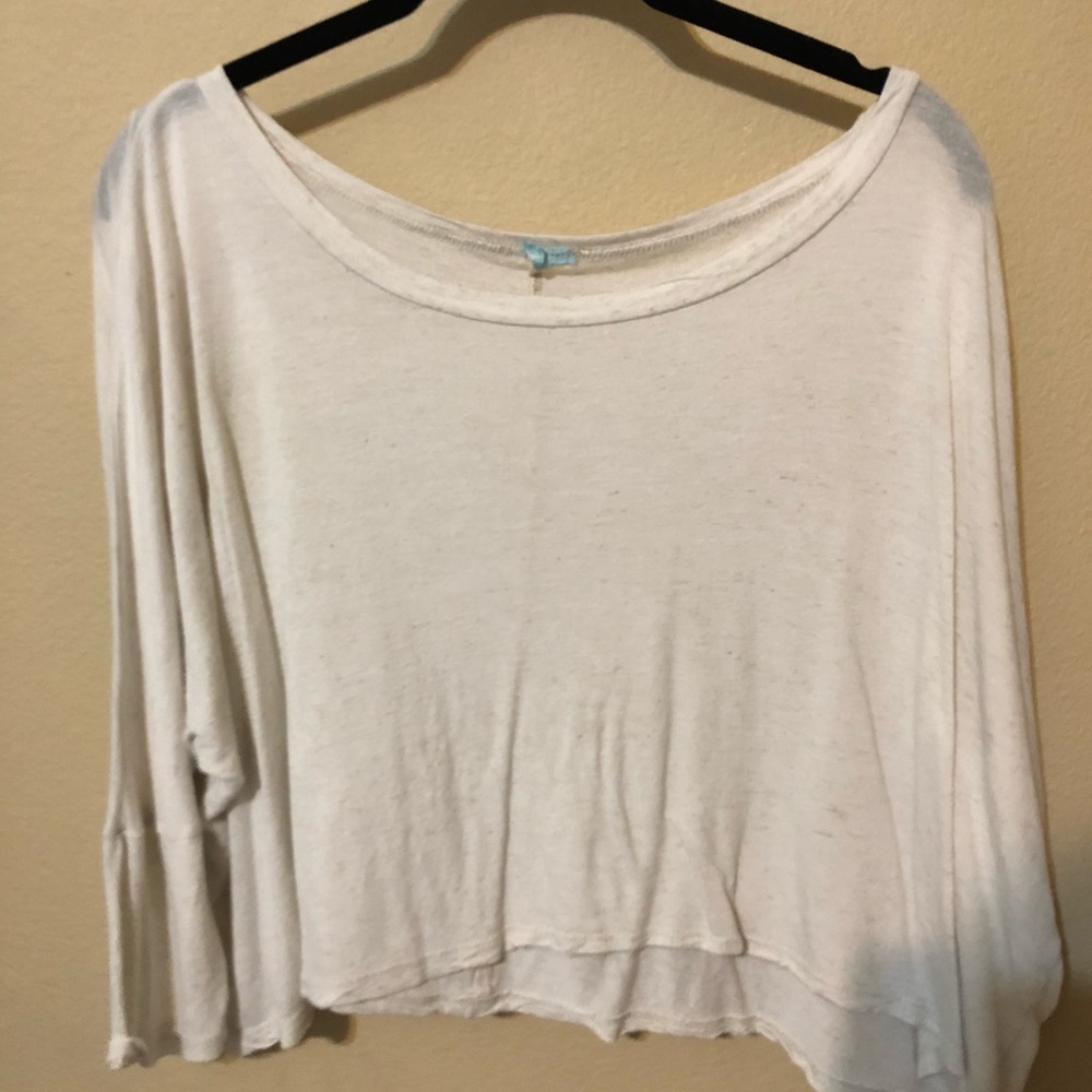 cream colored shirt